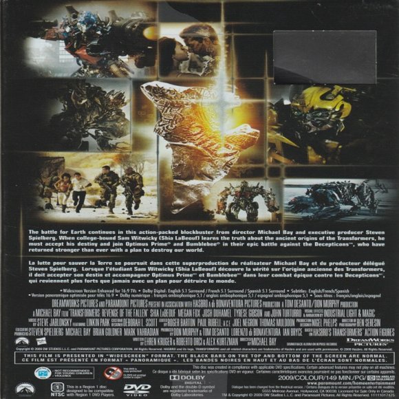 Transformers - Revenge Of The Fallen - 2009 Sci-Fi Action Movie - DVD Version - Picture 2 of 2